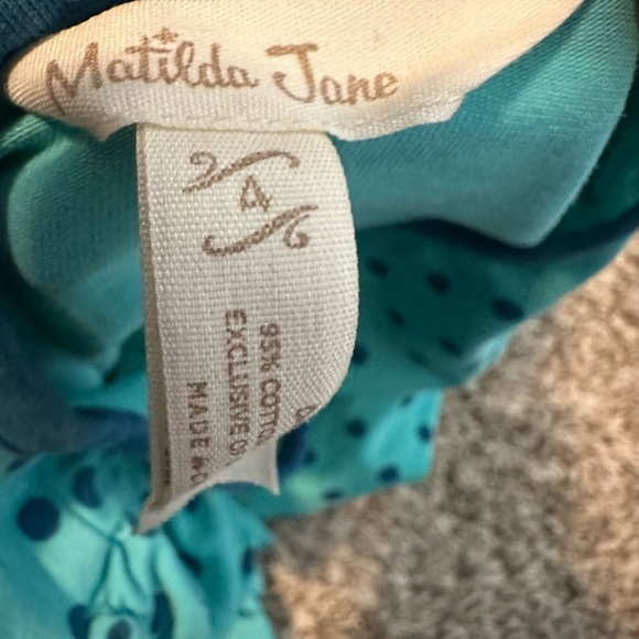 Matilda Jane Dresses and Romper Bundle‎ Size 4 Preppy Cotton Floral Peasant - Picture 5 of 16